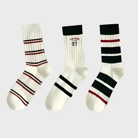 ClassLines Crew Socks for Women - 3 Pairs