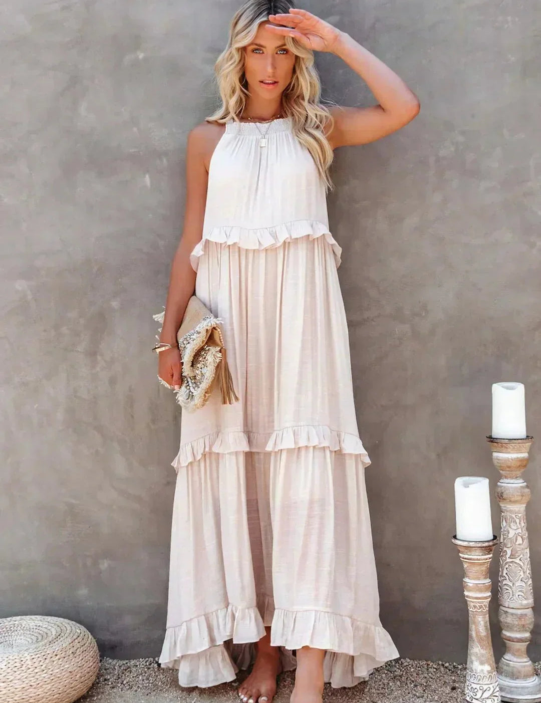 Amelie Breeze Ruffle Gown