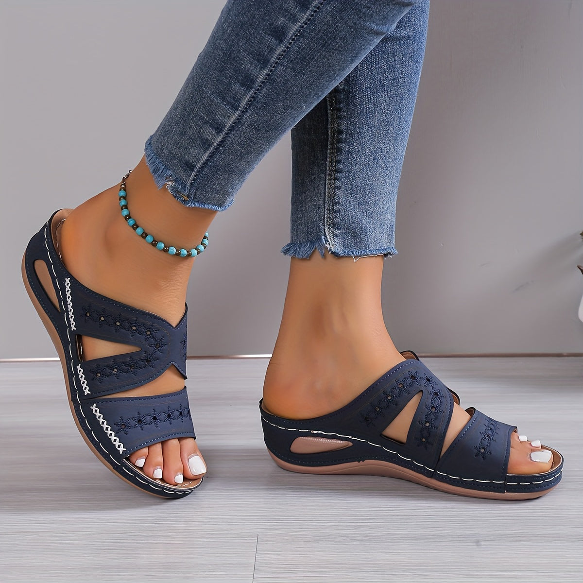 Mary Strappy Wedge Sandals for Women