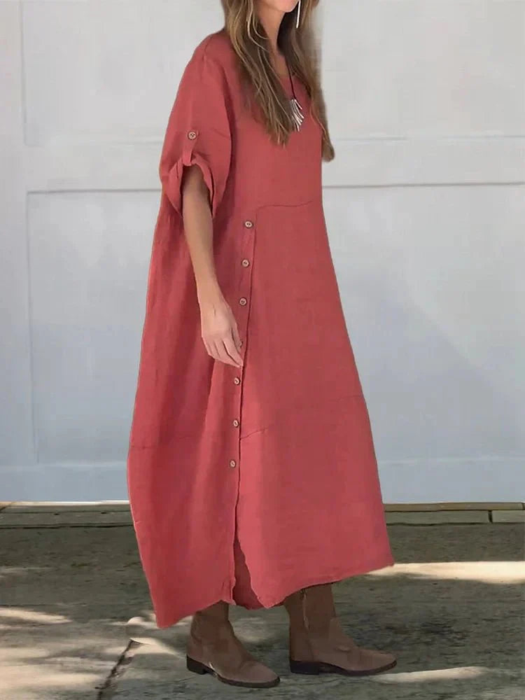 Eliza Luxe Linen Blend Dress