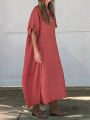 Eliza Luxe Linen Blend Dress