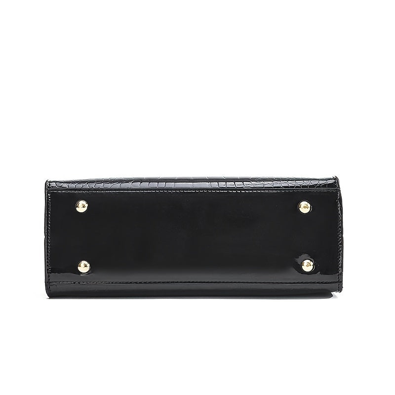 Luxe Allure Crocodile Tote - Elegant Handbag
