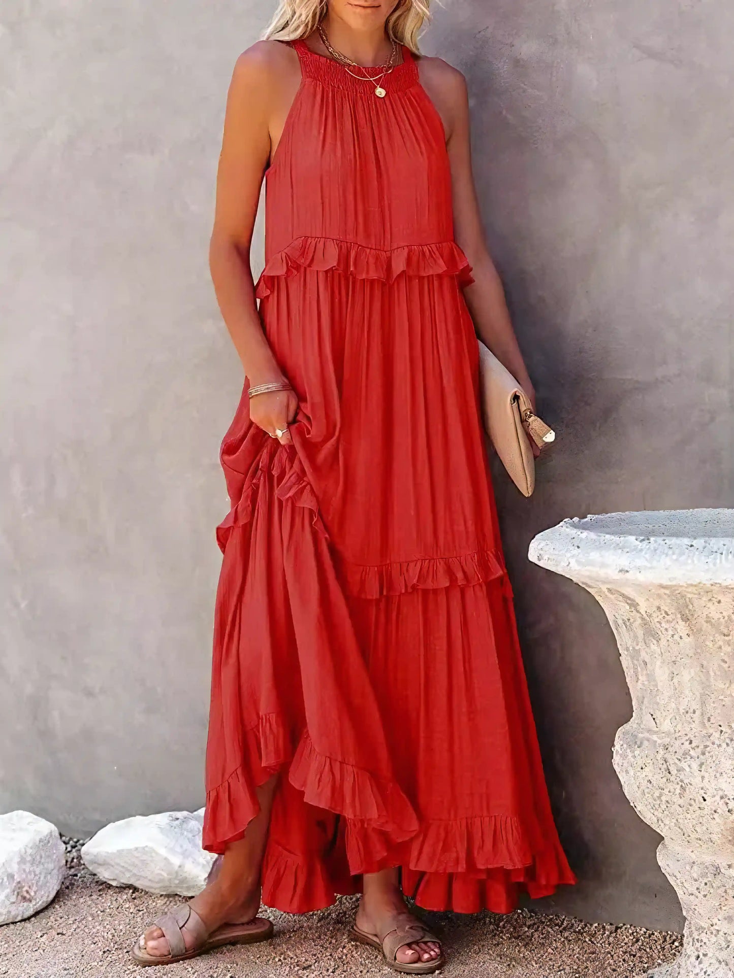 Iren Flowy Summer Maxi Dress