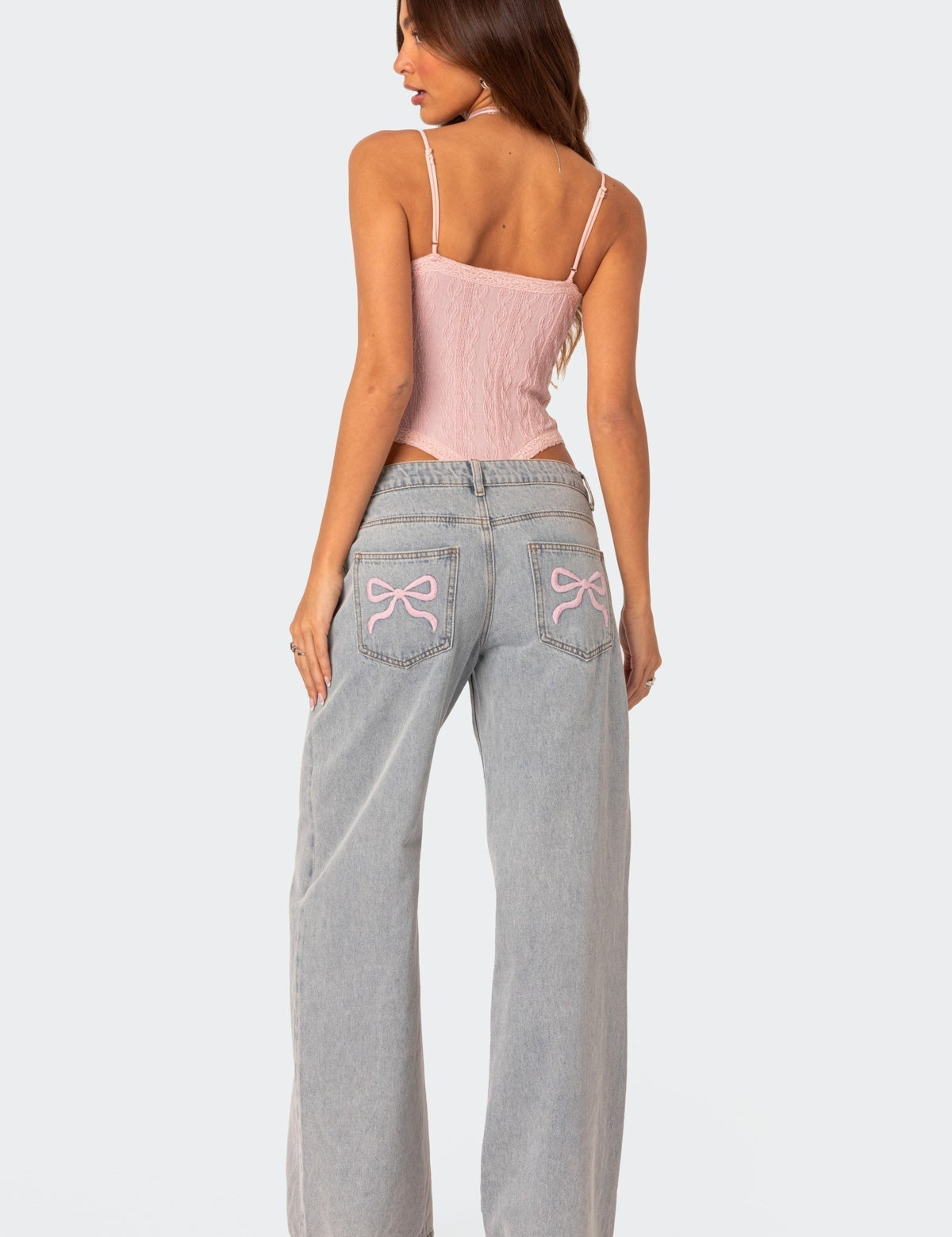 Women's Relaxed Fit Denim Pants-1