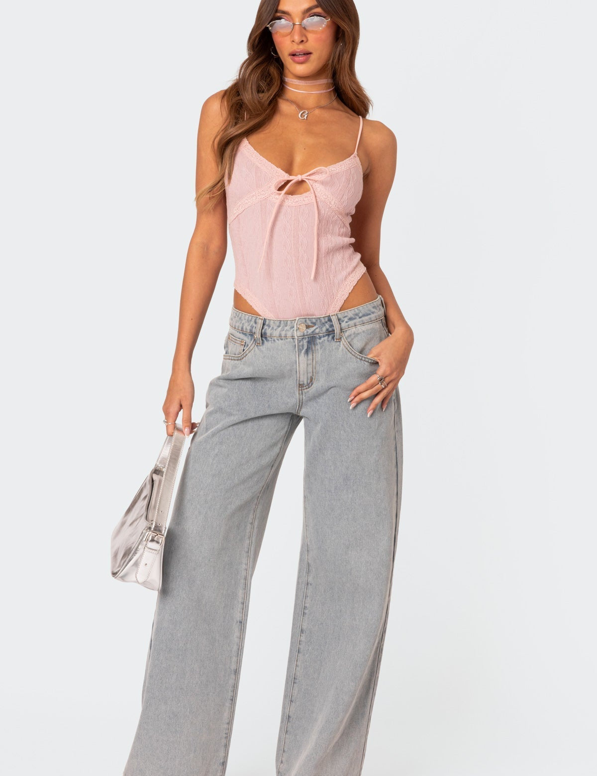 Women's Relaxed Fit Denim Pants-5