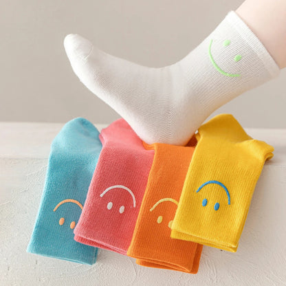 JoyfulFeet Mid Tube Socks for Kids - 5 Pairs