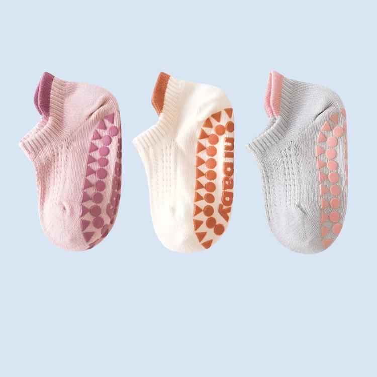 BreezySteps Baby Mesh Grip Socks - 3 Pairs