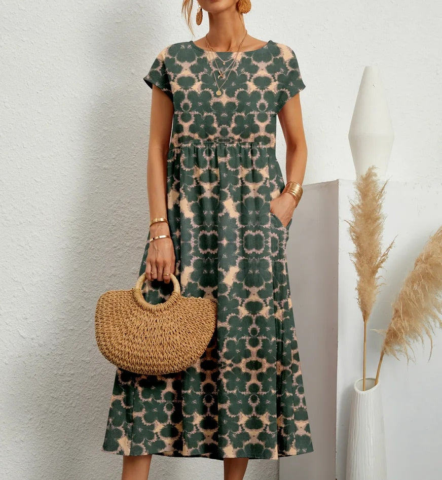 Katherine Elegant Floral Summer Dress