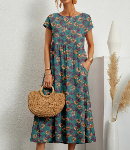 Katherine Elegant Floral Summer Dress