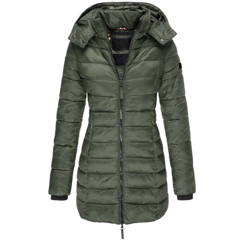 Women's Puffer Jacket with Hood - Warm Winter Coat for Cold Weather-3