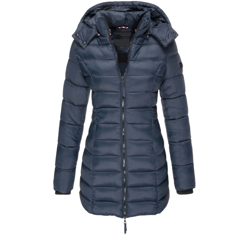 Women's Puffer Jacket with Hood - Warm Winter Coat for Cold Weather-1