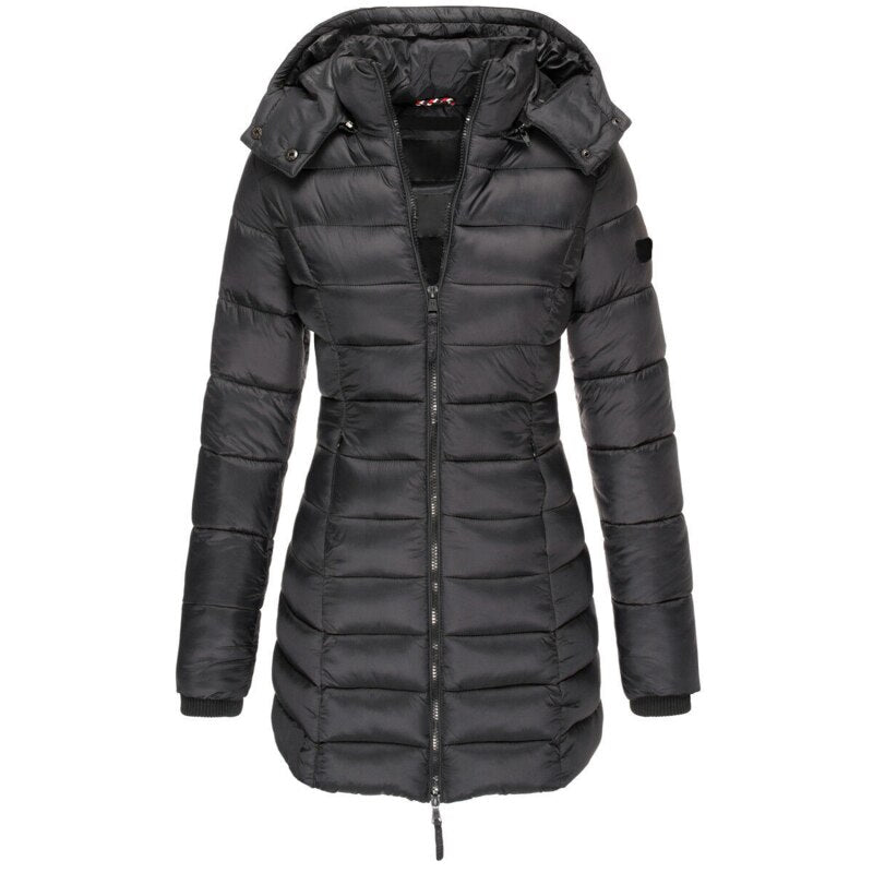 Women's Puffer Jacket with Hood - Warm Winter Coat for Cold Weather-6
