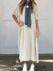 Eliza Luxe Linen Blend Dress