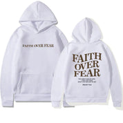 Variant image for Unisex Inspirational Hoodie with Psalm 118:6 Faith Over Fear Message-6
