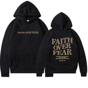 Unisex Inspirational Hoodie with Psalm 118:6 Faith Over Fear Message 4