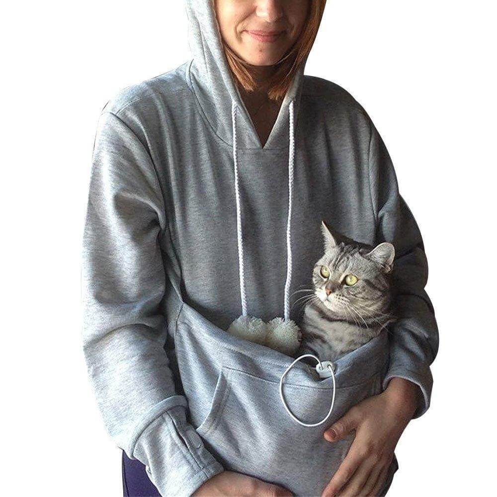 Women's Zip Up Hoodie with Cat Pocket - Soft Sweatshirt for Comfort-5
