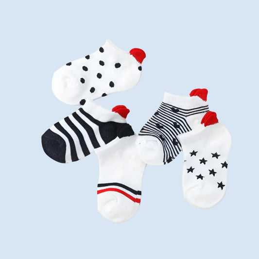 SweetHeart Socks for Kids - 5 Pairs