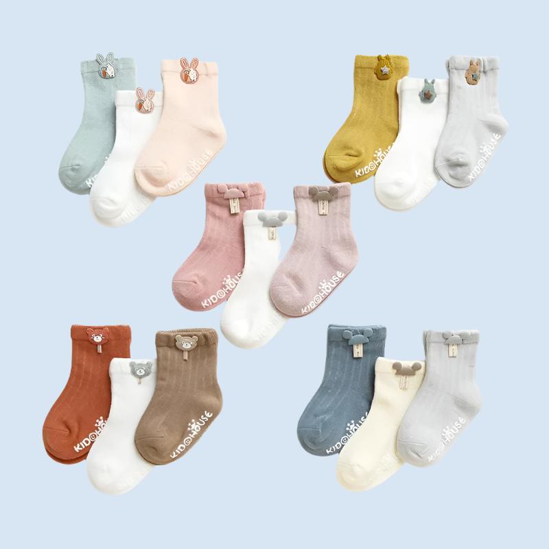 CuddleToes Baby Grip Socks - 3 Pairs