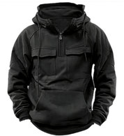 Men's Half Zip Hoodie - Comfortable Sweatshirt with Pockets, Relaxed Fit-2