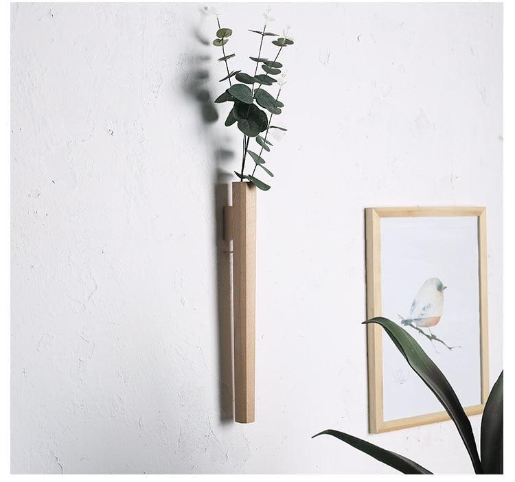 Anna Wooden Wall Vase