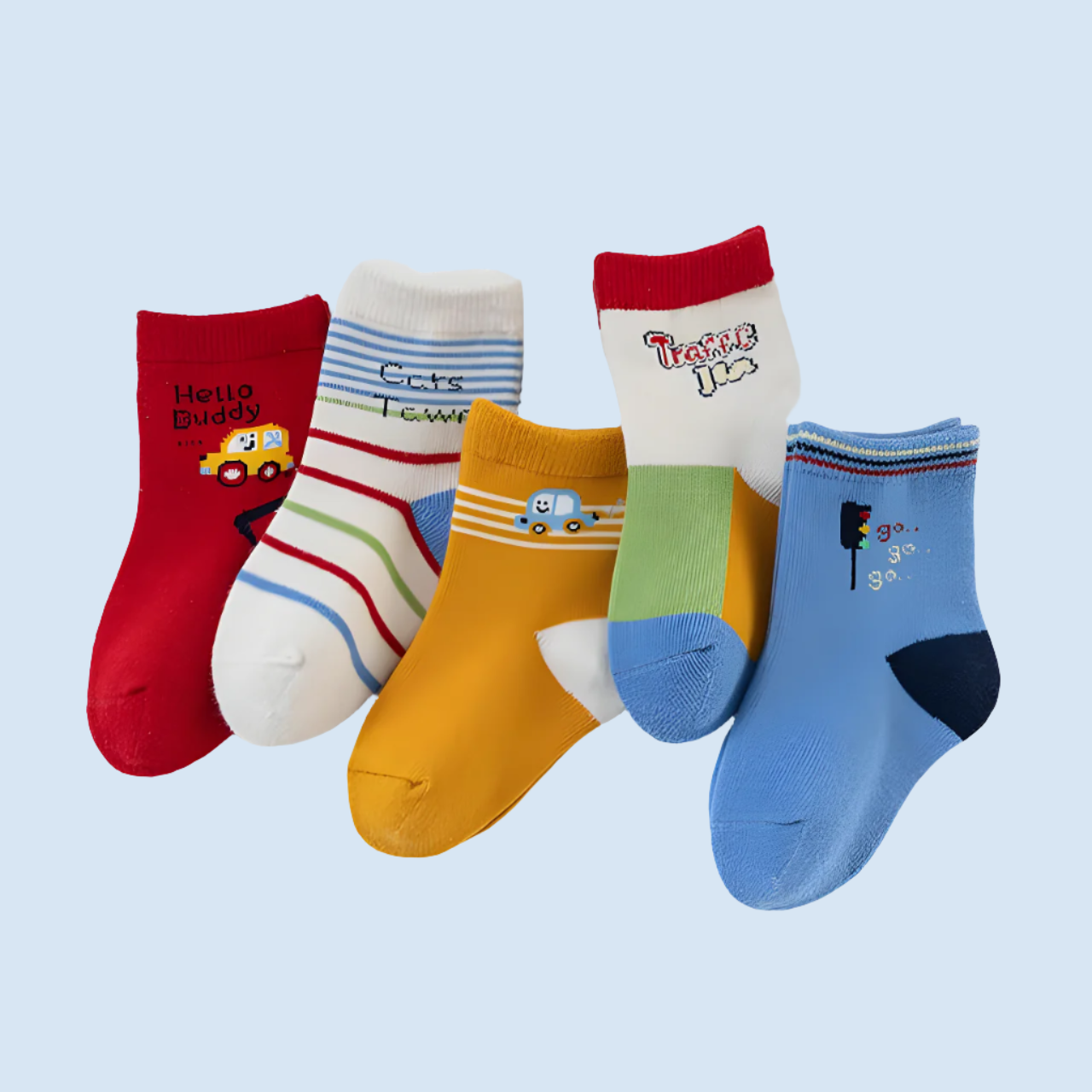 LovelyCartoon - Adorable Cartoon Baby Socks - 5 Pairs