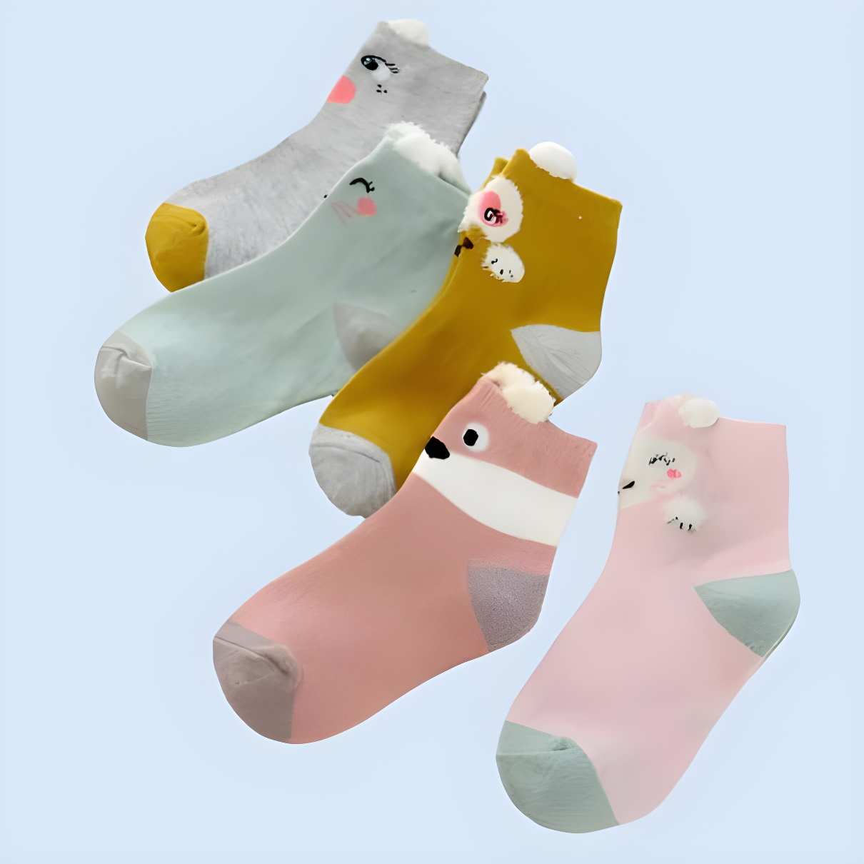 Animafun Kids Cotton Socks Cotton - 5 Pairs