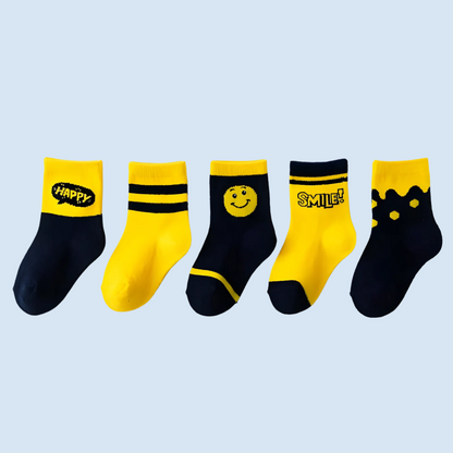 JoyfulSteps Kids' Short Socks – 5 Pairs