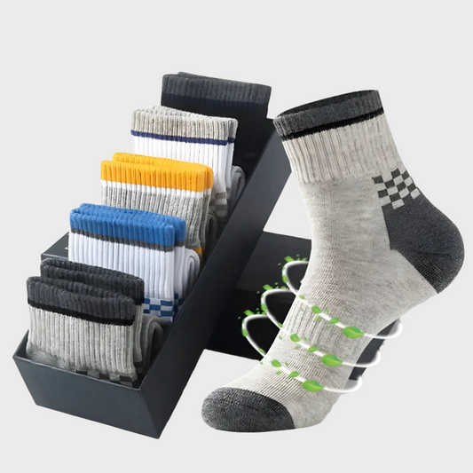 EaseTight Men's Breathable Ankle Socks - 5 Pairs