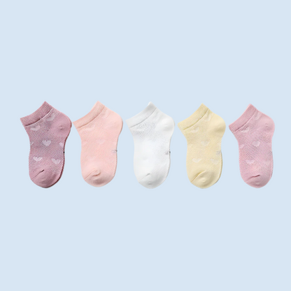 HeartMesh Colorful Baby Mesh Socks - 5 Pairs