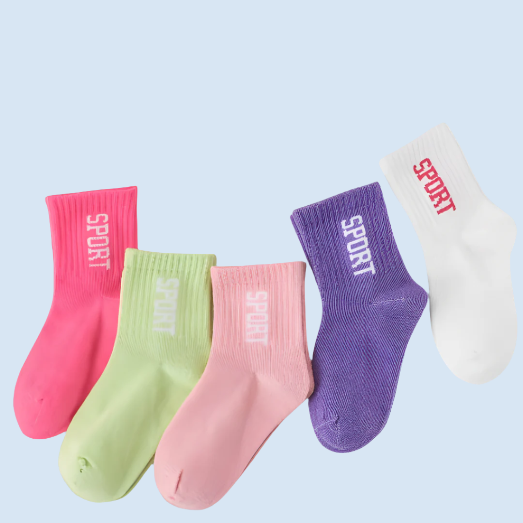 Sportleys Boys and  Girl Sport Socks - Soft, Breathable, Boneless Cotton - 5 Pairs