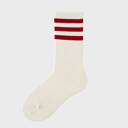 Sprum Striped Cotton Crew Socks for Men