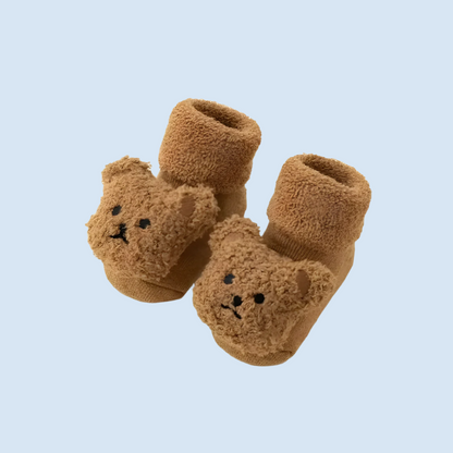 CozyBear Sock Shoes – Warm Toddler Grip Shoes