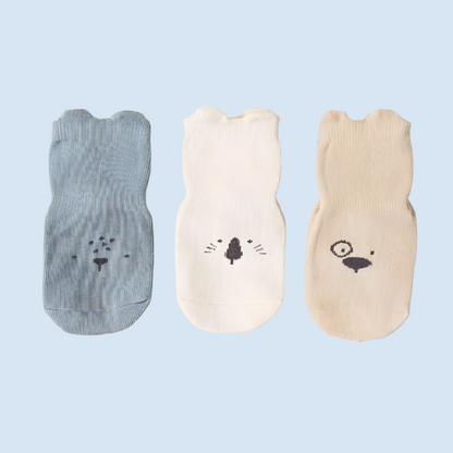 PawPrints  Baby Grip Socks - 3 Pairs