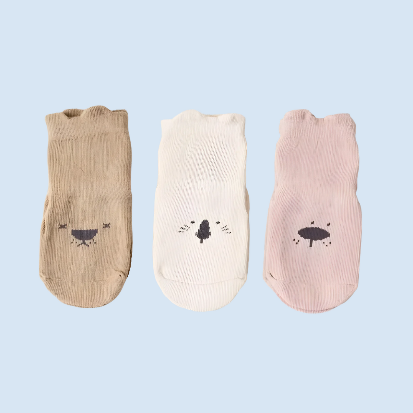 PawPrints  Baby Grip Socks - 3 Pairs