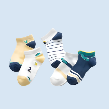 SnugSocks - 5 Pairs Cute Kids Short Ankle Socks