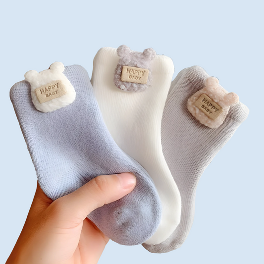 BunnyFun - Cute Warm Winter Baby Socks - 3 Pairs