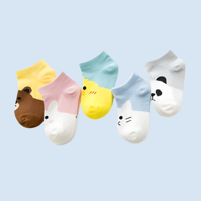 CoolPaw Comfortable Cotton Socks for Kids - 5 Pairs