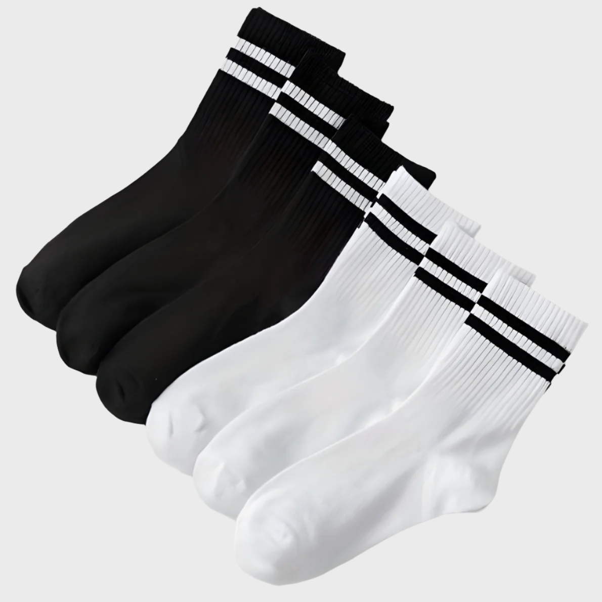 EverWarm Men's Mid-Length Crew Socks - 6 Pairs