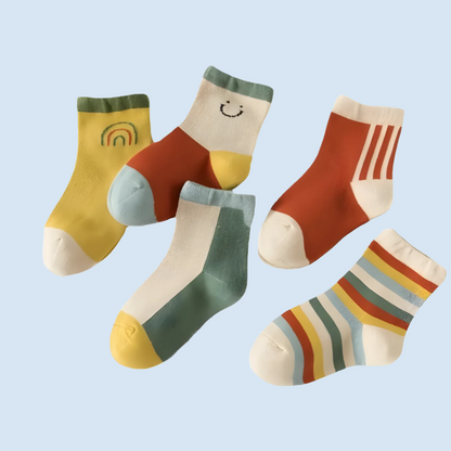 CottonStripe Socks for Kids - 5 Pairs