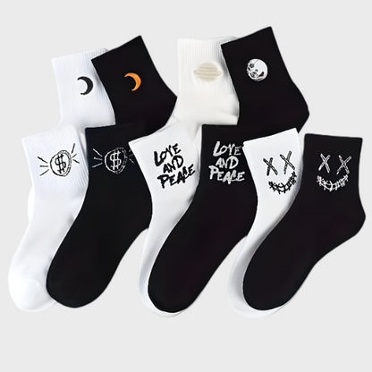 PrintComfort Men's Ankle Socks - 5 Pairs