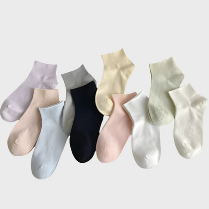 CandyColor Women's Breathable Short Ankle Socks - 10 Pairs