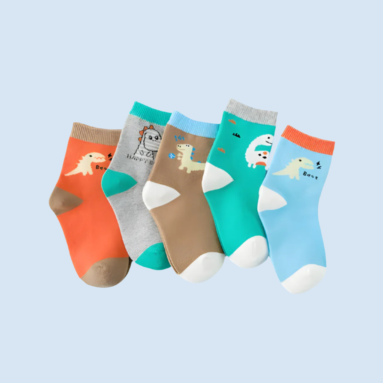 LovelyCartoon - Adorable Cartoon Baby Socks - 5 Pairs