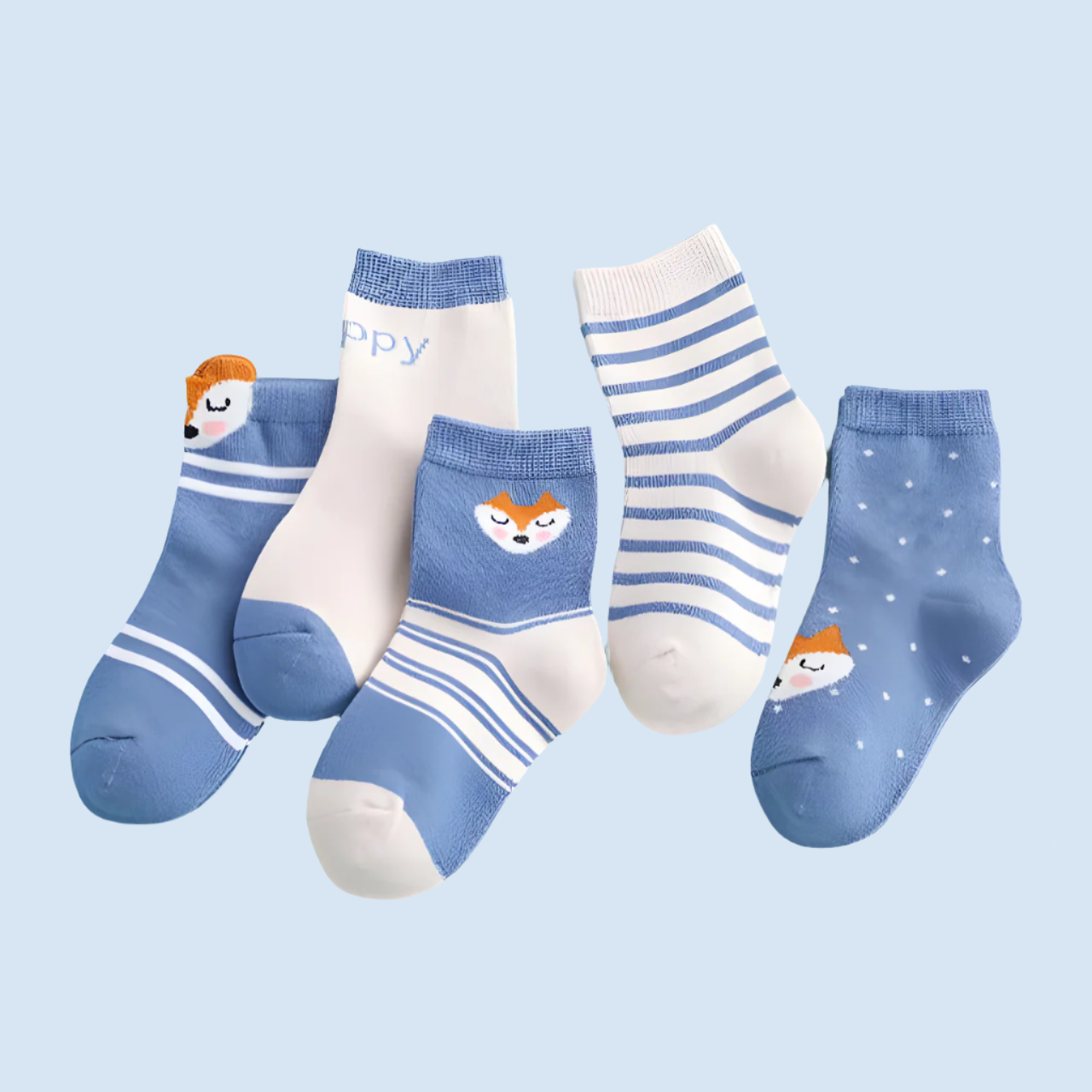 LovelyCartoon - Adorable Cartoon Baby Socks - 5 Pairs