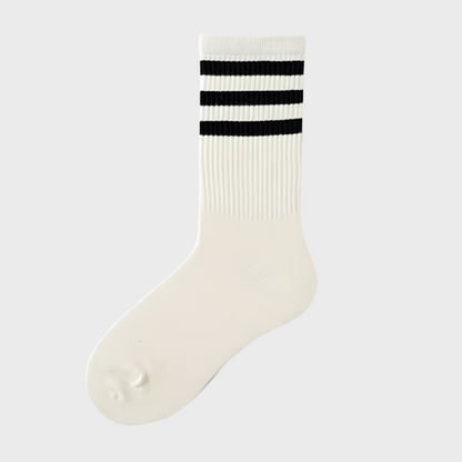 Sprum Striped Cotton Crew Socks for Men