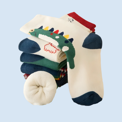 CozyWarm Autumn Socks for Kids - 5 Pairs