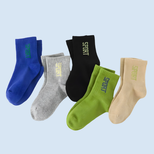 Sportleys Boys and  Girl Sport Socks - Soft, Breathable, Boneless Cotton - 5 Pairs