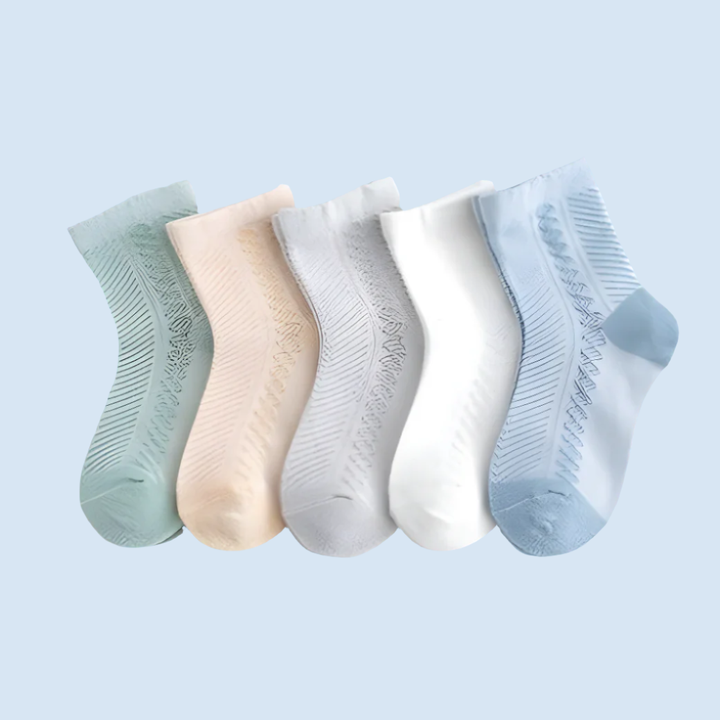 CutieMesh - Summer Cotton Baby Socks - 5 Pairs