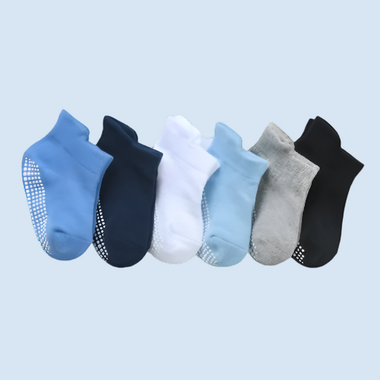 ComfortCruise Cotton Baby Boat Grip Socks - 6 Pairs