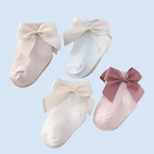 CozyBowknot Adorable Summer Baby Mesh Socks - 3 Pairs