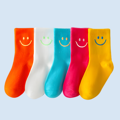 JoyfulFeet Mid Tube Socks for Kids - 5 Pairs